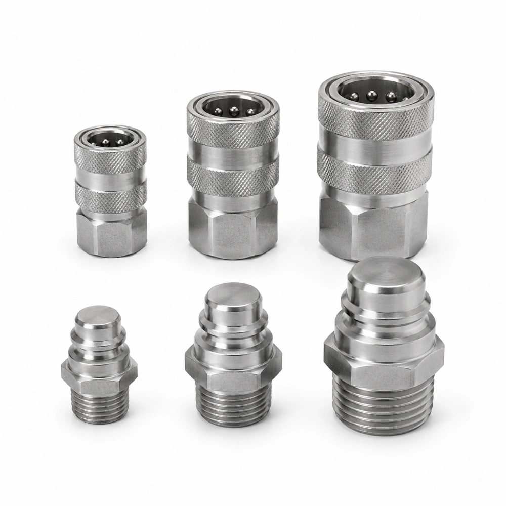 Steel Industrial Couplers and Plugs in Multiple Body Sizes Steel Industrial Couplers and Plugs in Multiple Body Sizes
