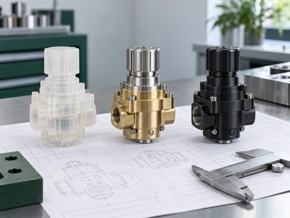 Prototype and sample validation from resin model to finished regulator