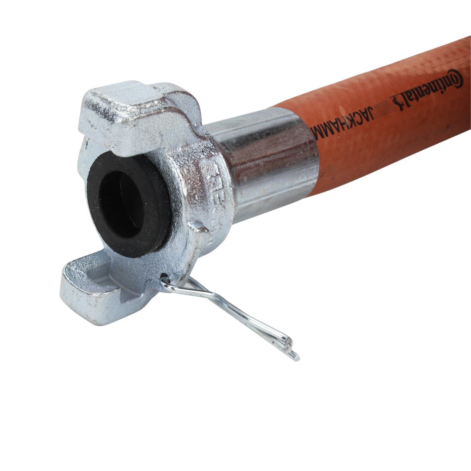 50 ft Industrial Jackhammer Red Rubber Air Hose with 3/4" Universal Couplings