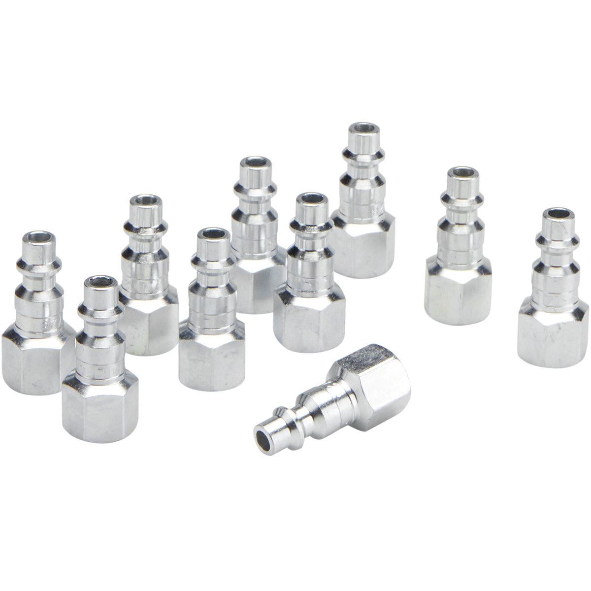 Steel Air Plug, Industrial Interchange Air Tool Fitting, 1/4" NPT Female
