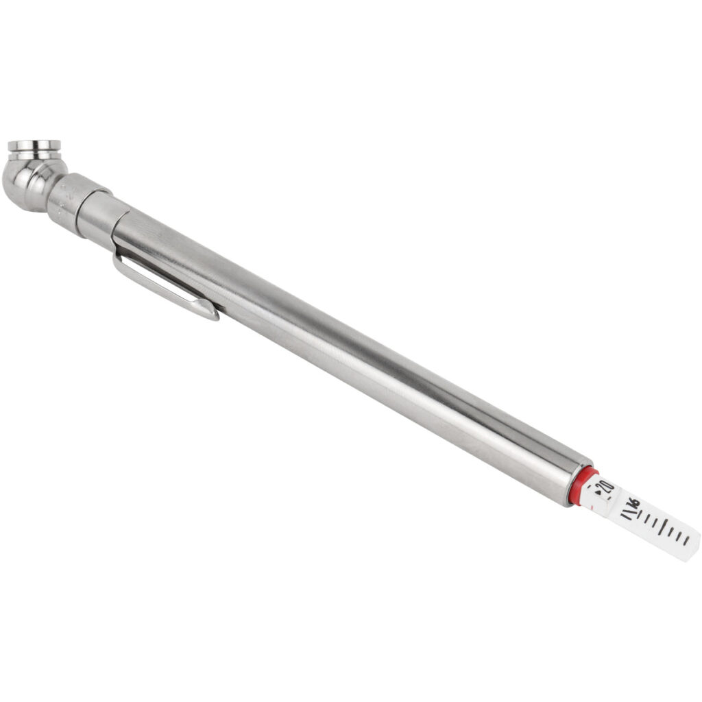 Heavy Duty, Tire & Tread Pencil Gauge, 10-70 PSI, Single Head Air Chuck, Brass Tubing, Corrosion Resistant