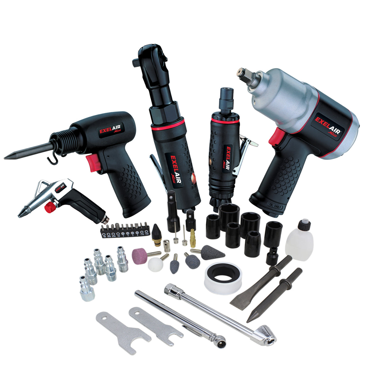 50-Pc. COMPOSITE Professional High Torque Automotive Air Tools & Accessory Kit