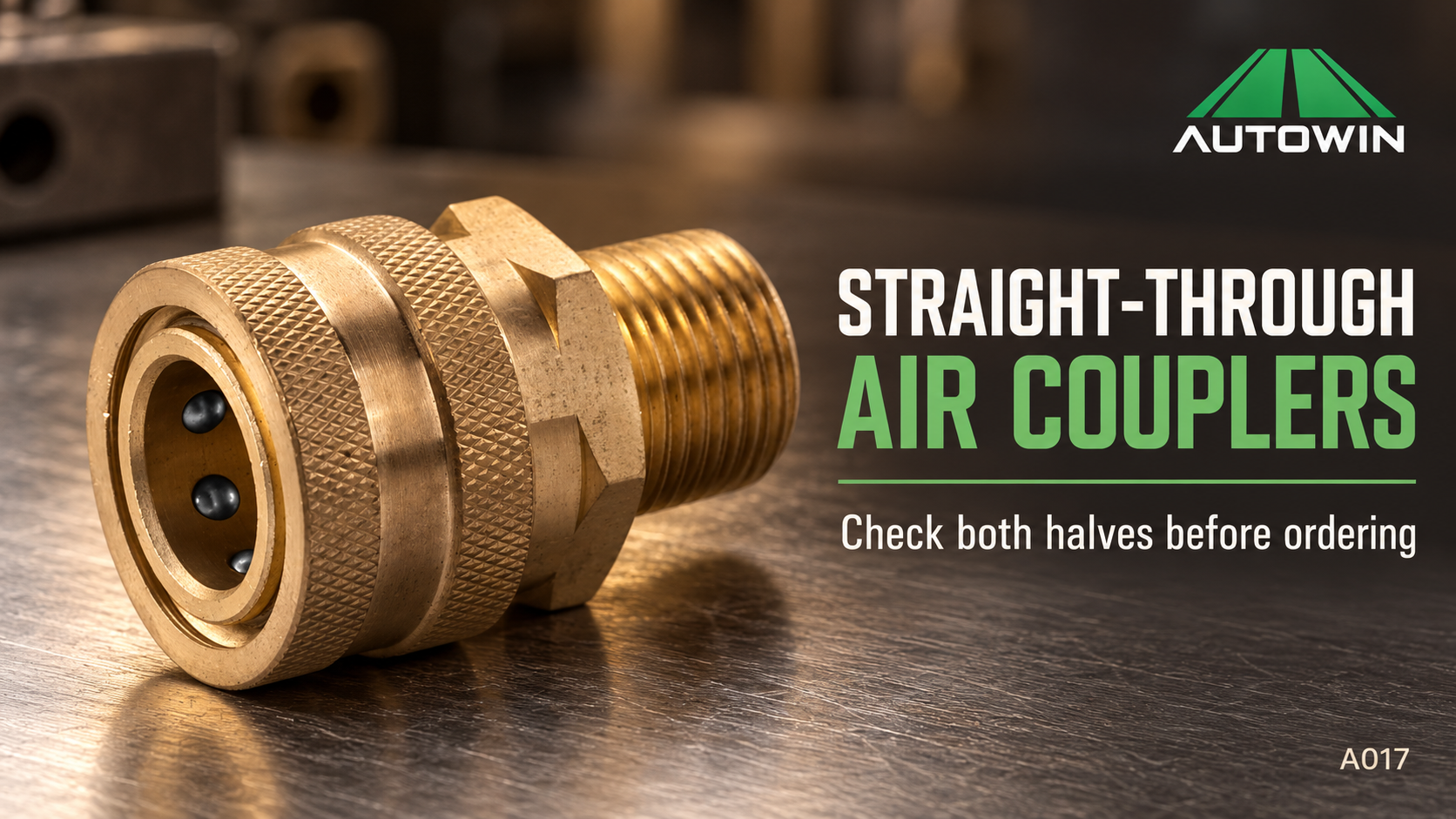 AUTOWIN Straight-Through Air Couplers: Check the Valve Arrangement Before Ordering article image