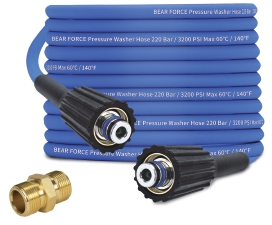 AUTOWIN W02-P02-A / W02-P02-B 1/4-inch PVC Pressure Washer Hose with M22 Connections