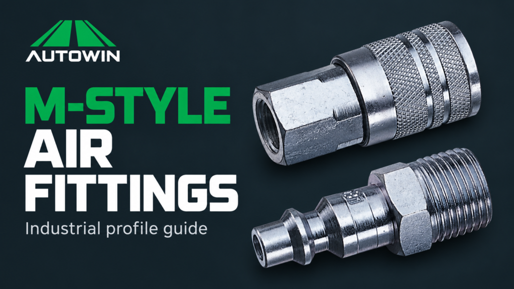 AUTOWIN M-style industrial air coupler and male-thread air plug