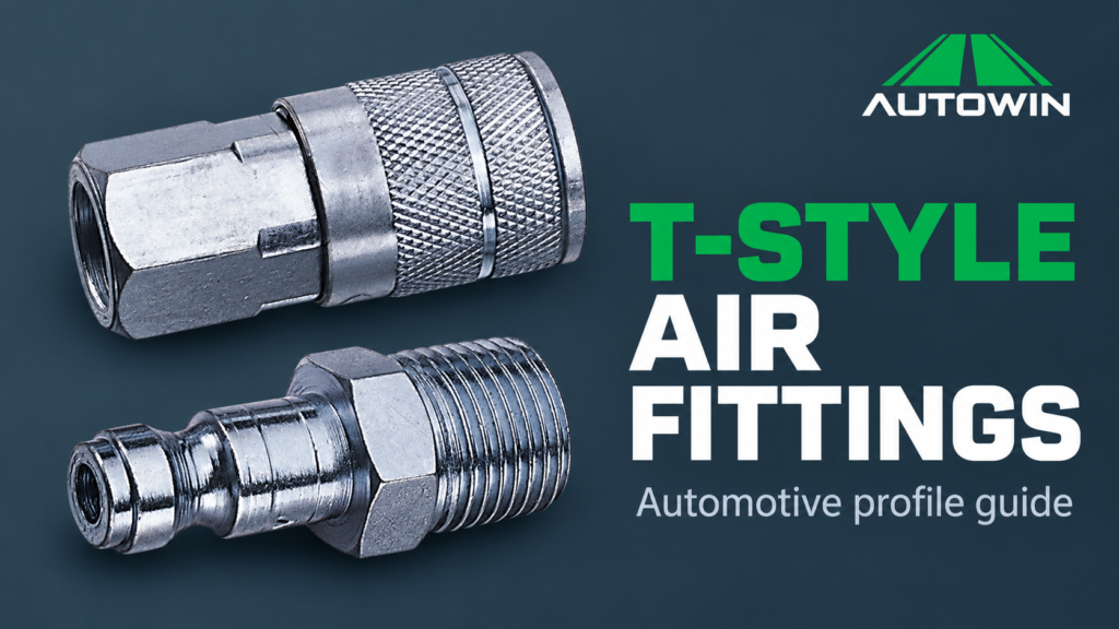 AUTOWIN T-style automotive air coupler and male-thread plug